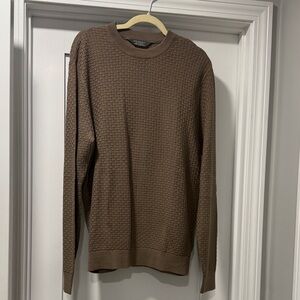 Primark Brown Textured Crewneck Sweater